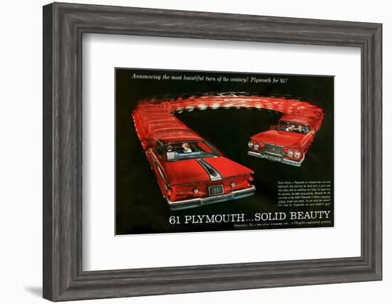 1961 Plymouth … Solid Beauty-null-Framed Art Print