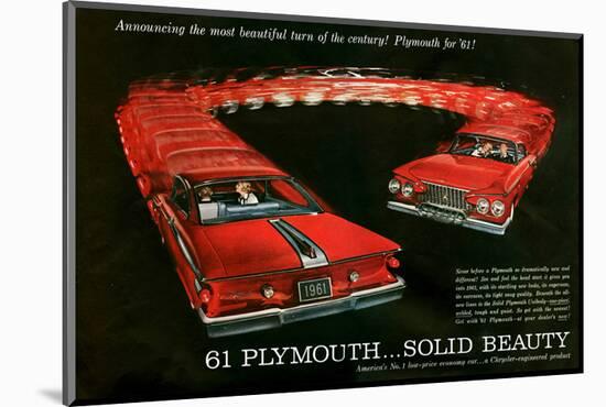 1961 Plymouth … Solid Beauty-null-Mounted Art Print