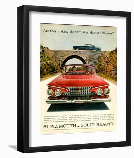 1961 Plymouth-Turnpike Shorter-null-Framed Art Print