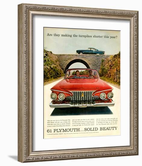 1961 Plymouth-Turnpike Shorter-null-Framed Art Print