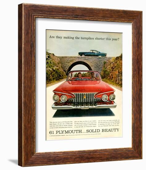 1961 Plymouth-Turnpike Shorter-null-Framed Art Print