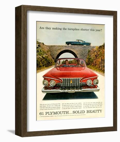 1961 Plymouth-Turnpike Shorter-null-Framed Art Print