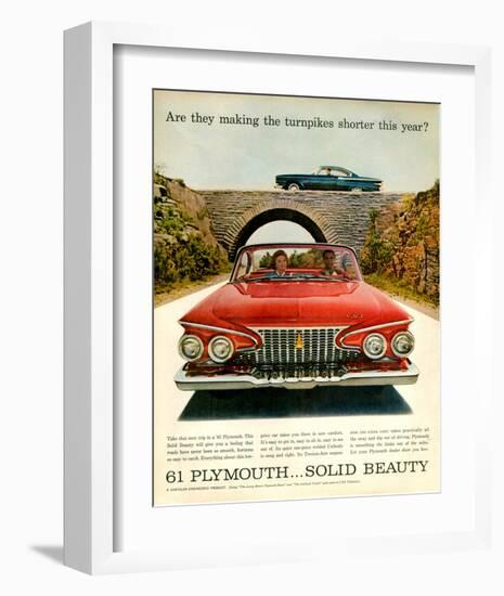 1961 Plymouth-Turnpike Shorter-null-Framed Art Print