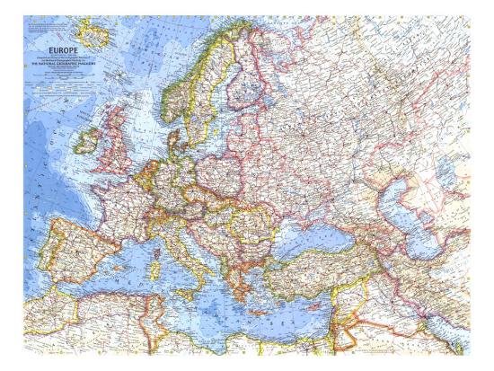 Europe Physical Atlas Wall Map Maps Com Com