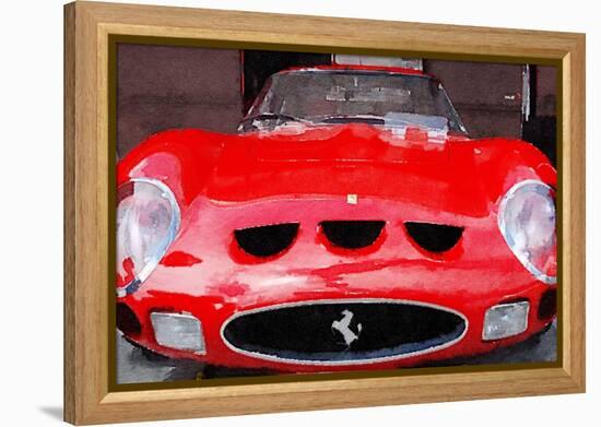 1962 Ferrari 250 GTO Front Watercolor-NaxArt-Framed Stretched Canvas