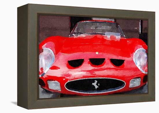 1962 Ferrari 250 GTO Front Watercolor-NaxArt-Framed Stretched Canvas