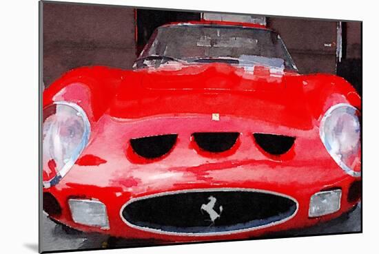 1962 Ferrari 250 GTO Front Watercolor-NaxArt-Mounted Art Print