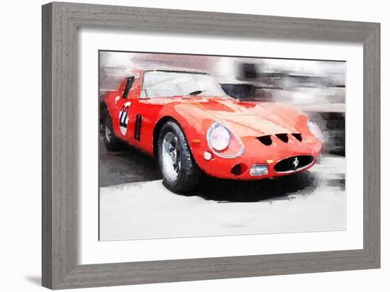 1962 Ferrari 250 GTO Watercolor-NaxArt-Framed Premium Giclee Print