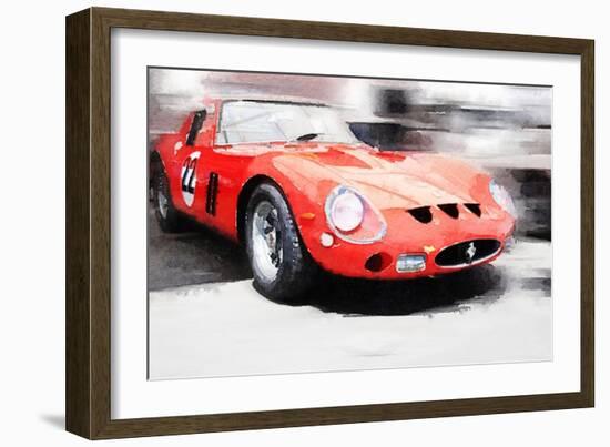 1962 Ferrari 250 GTO Watercolor-NaxArt-Framed Premium Giclee Print