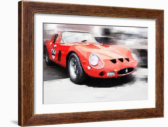 1962 Ferrari 250 GTO Watercolor-NaxArt-Framed Premium Giclee Print