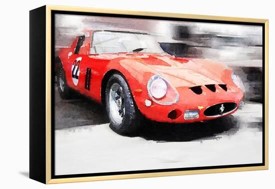 1962 Ferrari 250 GTO Watercolor-NaxArt-Framed Stretched Canvas