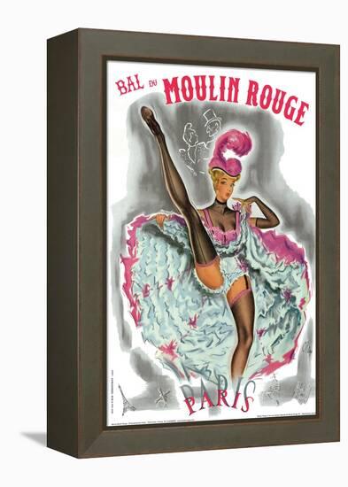 1962 Moulin Rouge cancan rose-Pierre Okley-Framed Premier Image Canvas