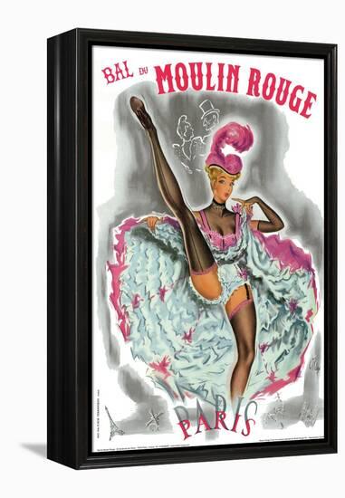 1962 Moulin Rouge cancan rose-Pierre Okley-Framed Premier Image Canvas