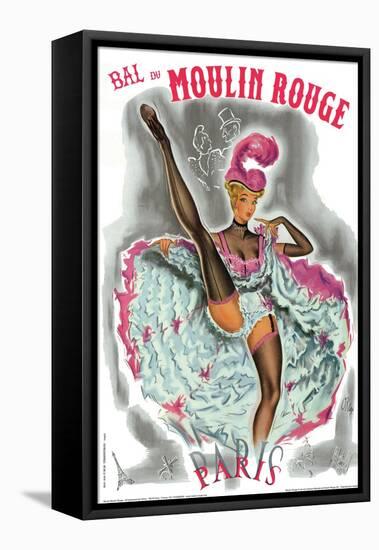 1962 Moulin Rouge cancan rose-Pierre Okley-Framed Premier Image Canvas