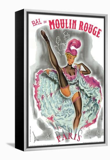 1962 Moulin Rouge cancan rose-Pierre Okley-Framed Premier Image Canvas