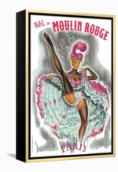 1962 Moulin Rouge cancan rose-Pierre Okley-Framed Premier Image Canvas