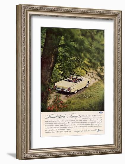 1962 Thunderbird Turnpike-null-Framed Art Print