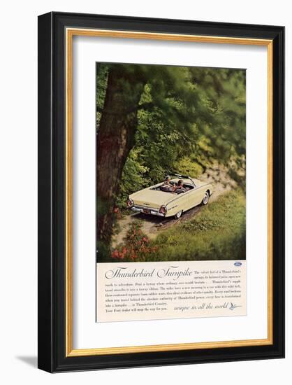 1962 Thunderbird Turnpike-null-Framed Art Print