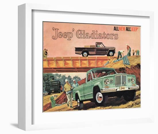 1963 Jeep Gladiators - All New-null-Framed Art Print