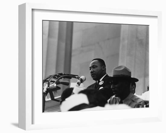 1963 March on Washington. Martin Luther King Delivering His 'I Have a Dream Speech.' Aug. 28, 1963-null-Framed Photo