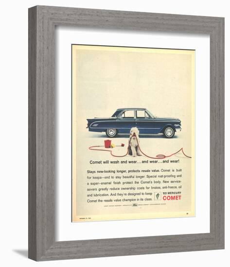 1963 Mercury -Comet Rust-Proof-null-Framed Art Print