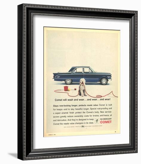 1963 Mercury -Comet Rust-Proof-null-Framed Art Print