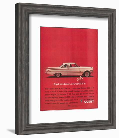 1963 Mercury Quick As a Bunny-null-Framed Art Print