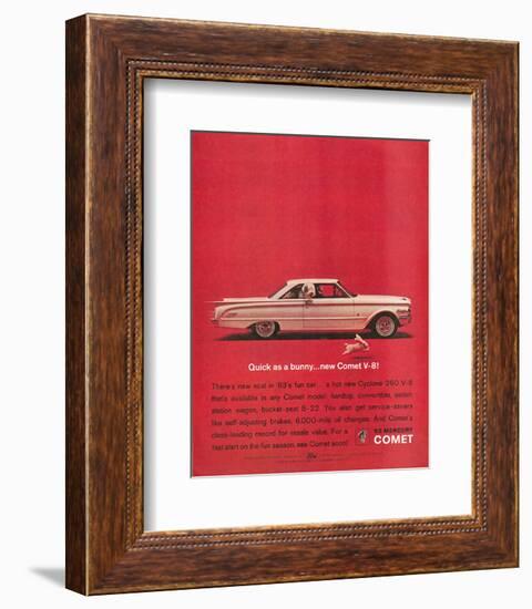 1963 Mercury Quick As a Bunny-null-Framed Art Print