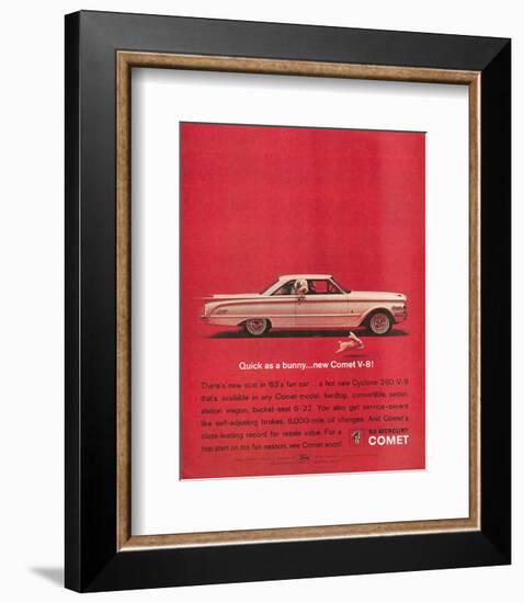 1963 Mercury Quick As a Bunny-null-Framed Art Print