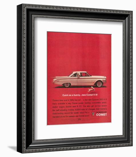 1963 Mercury Quick As a Bunny-null-Framed Art Print