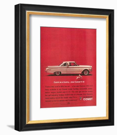 1963 Mercury Quick As a Bunny-null-Framed Art Print