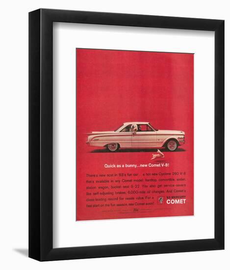 1963 Mercury Quick As a Bunny-null-Framed Art Print