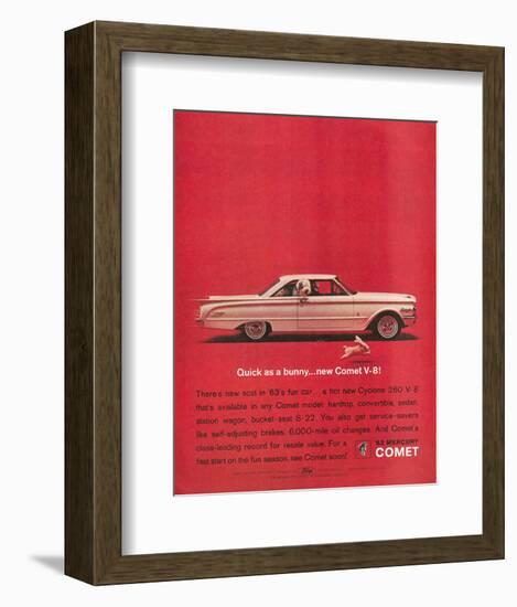 1963 Mercury Quick As a Bunny-null-Framed Art Print