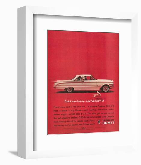 1963 Mercury Quick As a Bunny-null-Framed Art Print