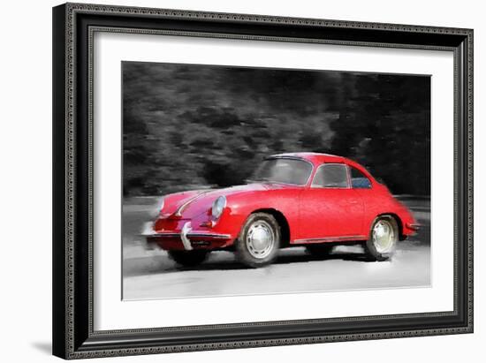 1963 Porsche 356 C Watercolor-NaxArt-Framed Art Print