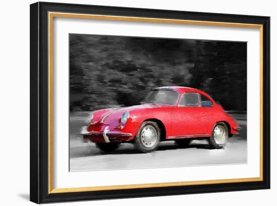 1963 Porsche 356 C Watercolor-NaxArt-Framed Art Print