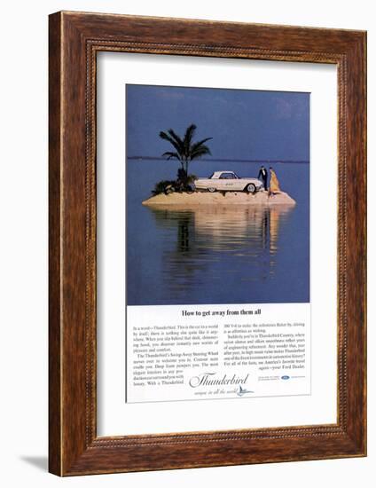 1963 Thunderbird Getting Away-null-Framed Art Print