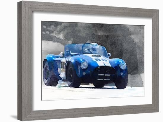 1964 AC Cobra Shelby Racing Watercolor-NaxArt-Framed Art Print