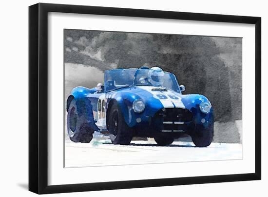 1964 AC Cobra Shelby Racing Watercolor-NaxArt-Framed Art Print