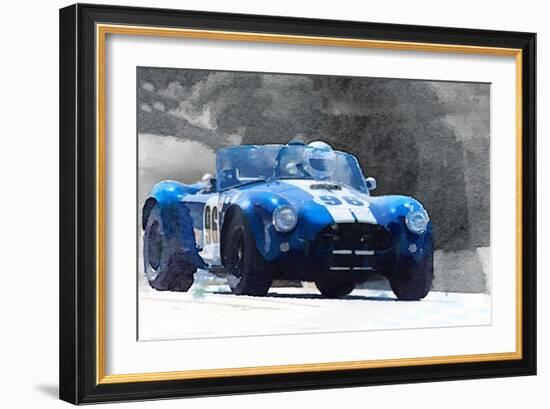 1964 AC Cobra Shelby Racing Watercolor-NaxArt-Framed Premium Giclee Print