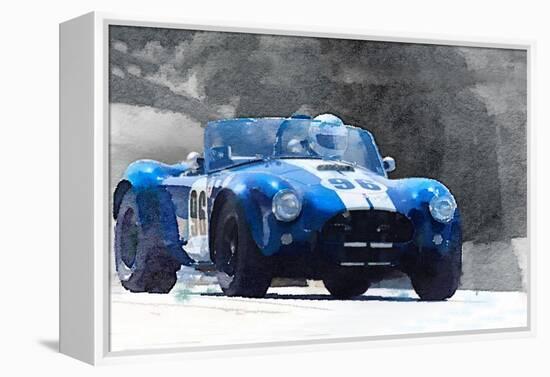 1964 AC Cobra Shelby Racing Watercolor-NaxArt-Framed Stretched Canvas