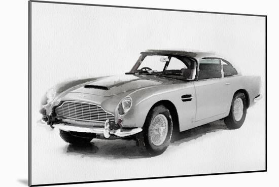 1964 Aston Martin DB5 Watercolor-NaxArt-Mounted Art Print