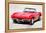 1964 Corvette Stingray Watercolor-NaxArt-Framed Stretched Canvas