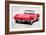 1964 Corvette Stingray Watercolor-NaxArt-Framed Art Print