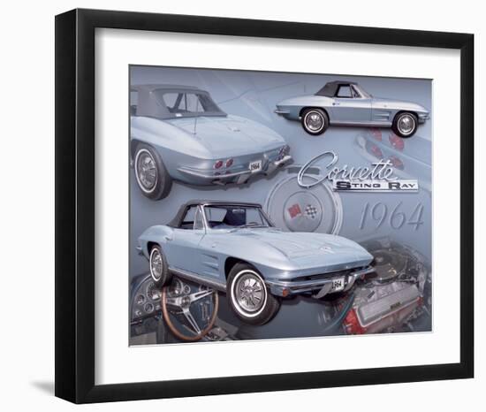 1964 Corvette-null-Framed Art Print