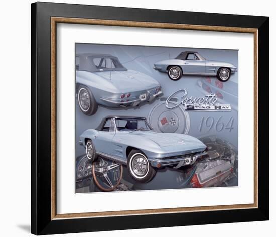 1964 Corvette-null-Framed Art Print