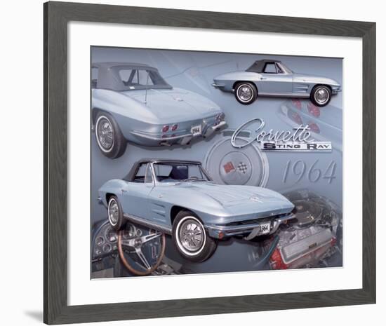 1964 Corvette-null-Framed Art Print