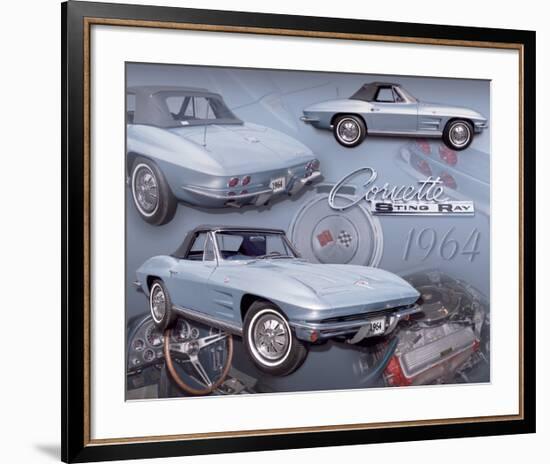 1964 Corvette-null-Framed Art Print