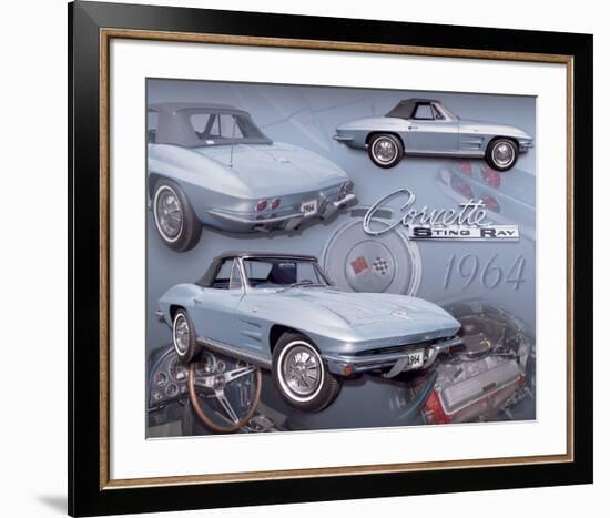 1964 Corvette-null-Framed Art Print