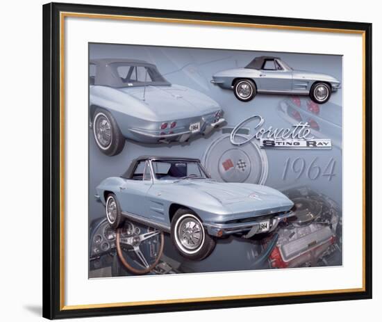 1964 Corvette-null-Framed Art Print